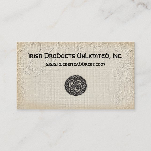 Cartão de visita irlandês:: Símbolo & bar celtas (Frente)