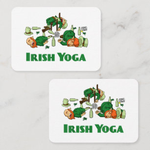 Cartão De Visita Irlandês Yoga Engraçado Dia de São Patrício