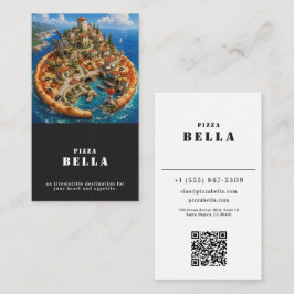 Cartão De Visita Irresistible Island-Italian Pizza Bella Black Shop