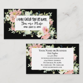 Cartão De Visita Isaiah 43:1 Eu Lhe Chamei pelo nome Bíblia Verse