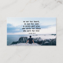 Cartão De Visita Isaiah 64:4, "nenhum ouvido ouviu, Bíblia Verse