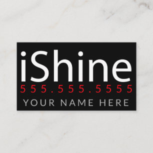 Cartão De Visita iShine. Negócio Housecleaning da limpeza de janel