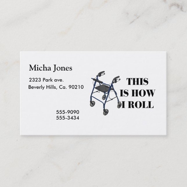 Cartão De Visita Isto é como eu rolo o caminhante (Frente)