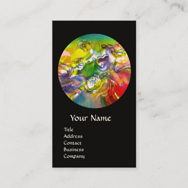 Cartão De Visita ITALIANO CARNIVAL /Dança, Música, Artista de Teatr (Frente)