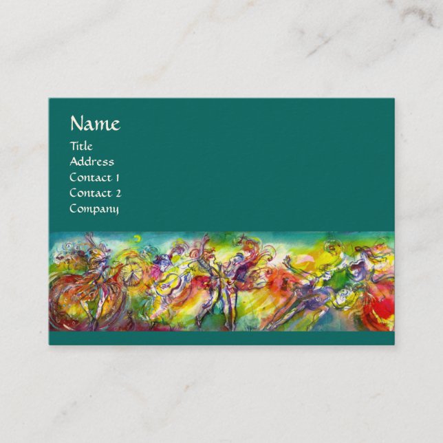 Cartão De Visita ITALIANO CARNIVAL /Dança, Música, Artista de Teatr (Frente)