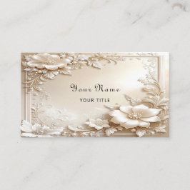 Cartão De Visita Ivory Flowers Business Card