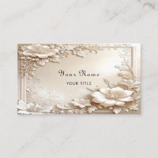 Cartão De Visita Ivory Flowers Business Card