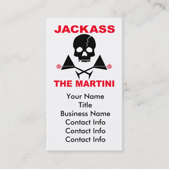 Cartão de Visita - JACKASS, O Barman (Frente)