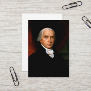 Cartão De Visita James Madison, o 4º Presidente: América Colonial