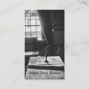 Cartão De Visita Janela de Mesa do interior do decor antigo - Russo