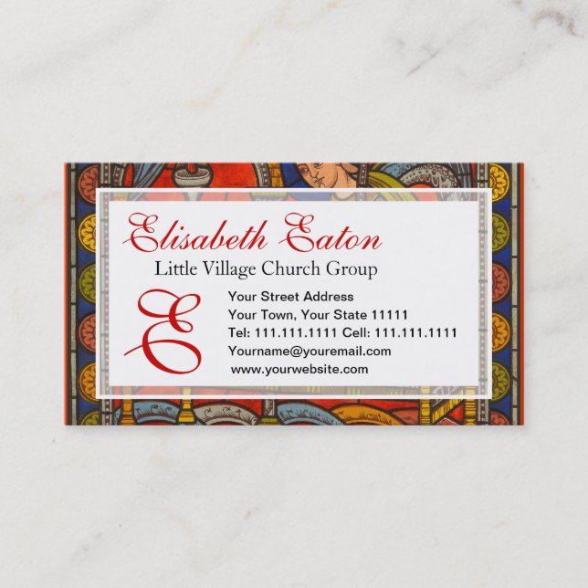 Cartão De Visita Janela de vitral da catedral de Chartres (Frente)