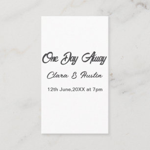 Cartão De Visita jantar de ensaio Um dia à noite antes nome da