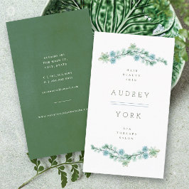 Cartão De Visita Jardim Botânico Chic Floral Suculente