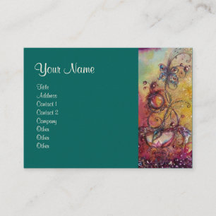 Cartão De Visita JARDIM DA PLANTA DE SOMBRA PERDIDA - BORBOLHA,verd