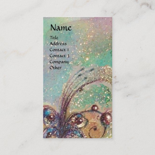 CARTÃO DE VISITA JARDIM DA PLANTA MÁGICA DE MANTEIGA DE SOMBRA PERD (Frente)