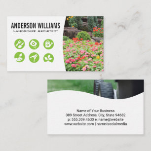 Cartão De Visita Jardim das Flores   Ícones Paisagísticos