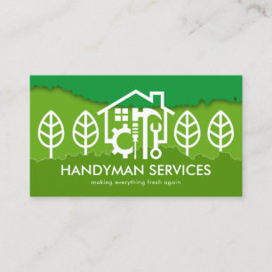 Cartão De Visita Jardim de Cuidados Lançados em Camadas de Paisagem