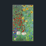 Cartão De Visita Jardim de Fazenda Gustav Klimt com pintura de gira<br><div class="desc">Jardim de Fazenda Gustav Klimt com Sunflower Vintage Floral Art Nouveau</div>