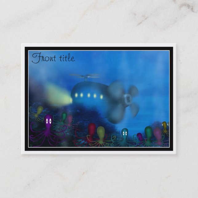 Cartão De Visita Jardim de Octopus (Frente)