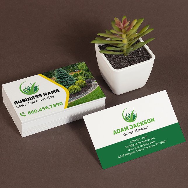Cartão De Visita Jardim de promoção personalizável de assistência t (Criador carregado)