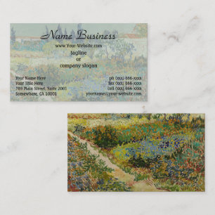 Cartão De Visita Jardim de Van Gogh em Arles Impressionista Floral