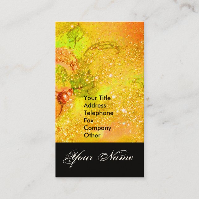 CARTÃO DE VISITA JARDIM DO MONOGRAMA DE PÓ DE ESTADO DE SOMBRA PERD (Frente)