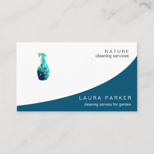Cartão De Visita Jardim do Serviço de Limpeza Floral do Frasco