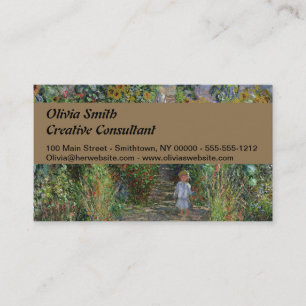 Cartão De Visita Jardim Monet Vetheuil Pintura Impressionista