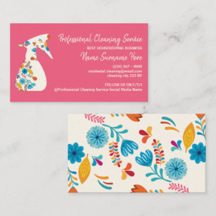 Cartão De Visita Jardinagem da Sala de Serviços de Limpeza da Borla