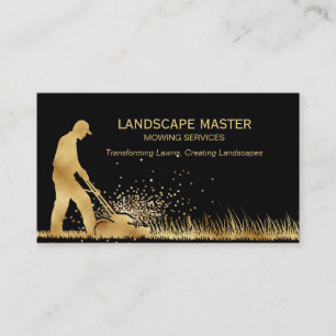 Cartão De Visita Jardinagem de Cuidados Letivos de Paisagem Profiss