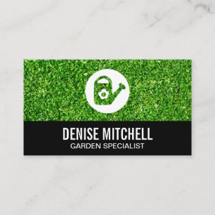 Cartão De Visita Jardinagem de Fundo de Grass
