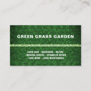 Cartão De Visita Jardinagem Espalhada Gramado Futebol Paisagem