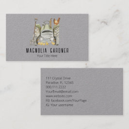 Cartão De Visita Jardinagem Orgânica Galinhas Agrícolas