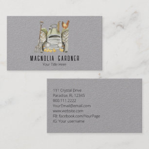 Cartão De Visita Jardinagem Orgânica Galinhas Agrícolas