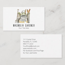 Cartão De Visita Jardinagem Orgânica Galinhas Agrícolas