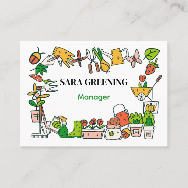 Cartão De Visita jardinagem, paisagens, ao ar livre, jardim, nature (Frente)