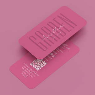 Cartão De Visita Jardineiro Botânico Artista Paisagista Rosa Rosa