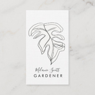Cartão De Visita Jardineiro de Plantas Domésticas Monstera Preto Br