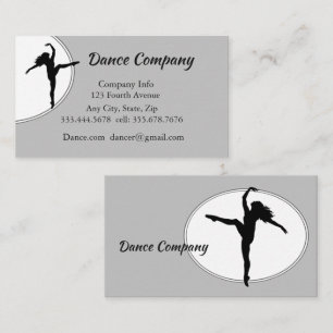 Cartão De Visita Jazz ou Balé Dancing Studio