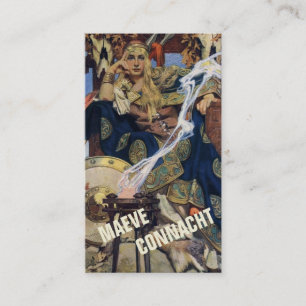 Cartão De Visita JC Leyendecker Rainha Maeve Guerreira Celta
