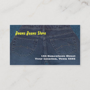 Cartão De Visita Jeans Denim