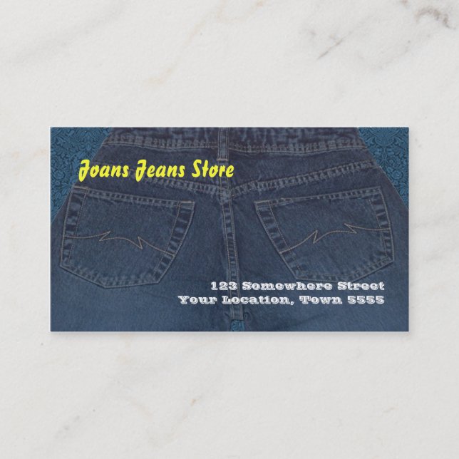 Cartão De Visita Jeans Denim (Frente)