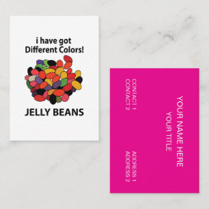 Cartão De Visita Jelly Beans Feijões Felizes e Coloridos Feijões