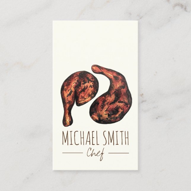 Cartão De Visita Jerk Chicken Caribe Comida jamaicana do oeste da Í (Frente)