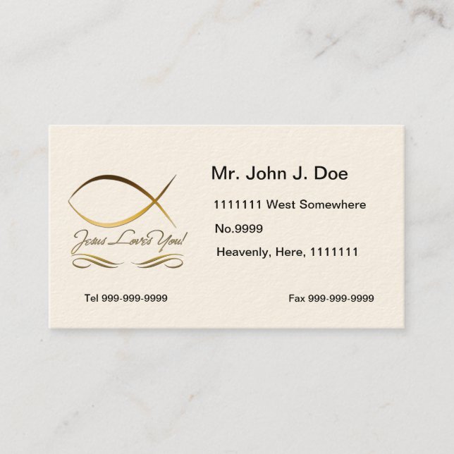 Cartão De Visita Jesus ama-o (Frente)