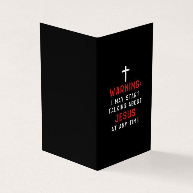 Cartão De Visita Jesus Amor|Advertência Posso Começar A Falar Sobre (Exterior)