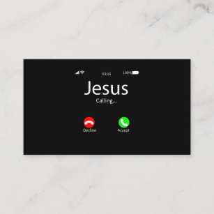 Cartão De Visita Jesus Está Chamando Cristão