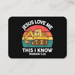 Cartão De Visita Jesus Me Ama Isso Eu Conheço O Escavador Christian