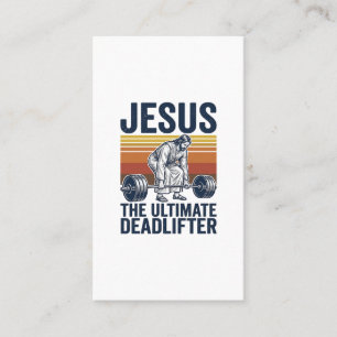 Cartão De Visita Jesus O Levantador de Peso Definitivo Camiseta de