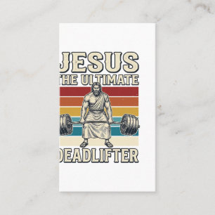 Cartão De Visita Jesus O Levantador de Peso Definitivo Desenho Veto